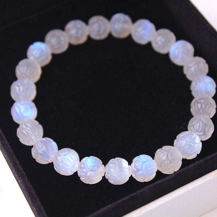Natural Moonstone Lotus Love Bracelet - image 7