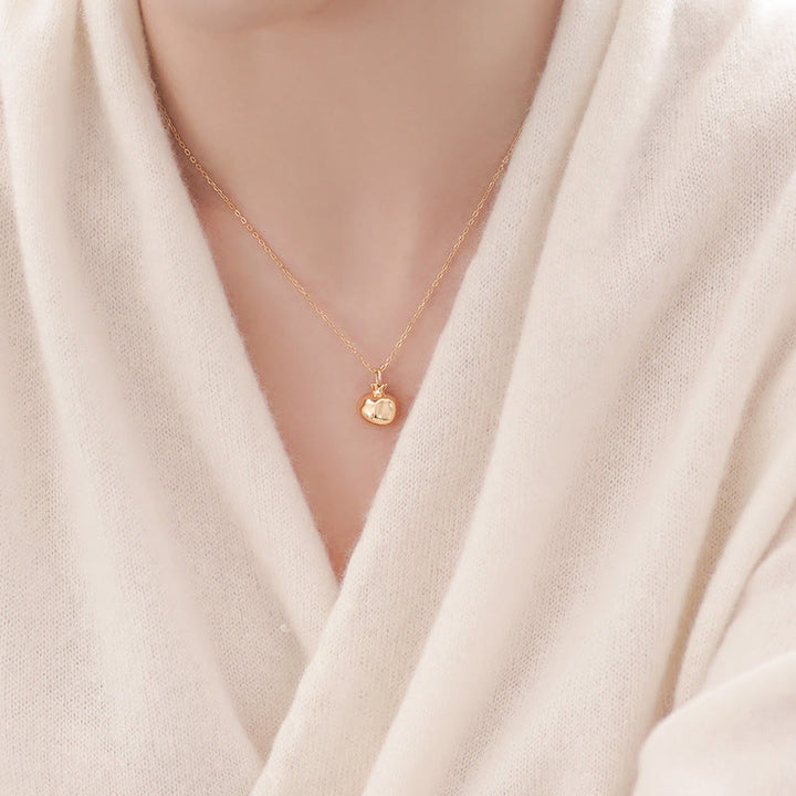 925 Sterling Silver 18k Gold Plated Pomegranate Garnet Crystal Passion Charm Necklace Pendant - image 4