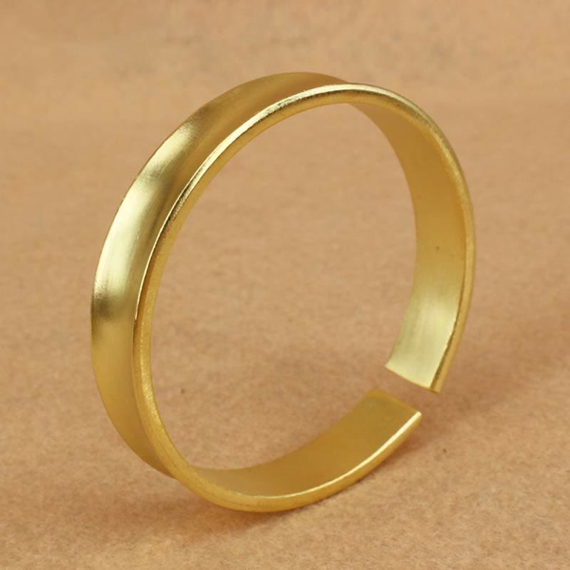 Copper Wealth Luck Cuff Bracelet Bangle - Gold - image 8