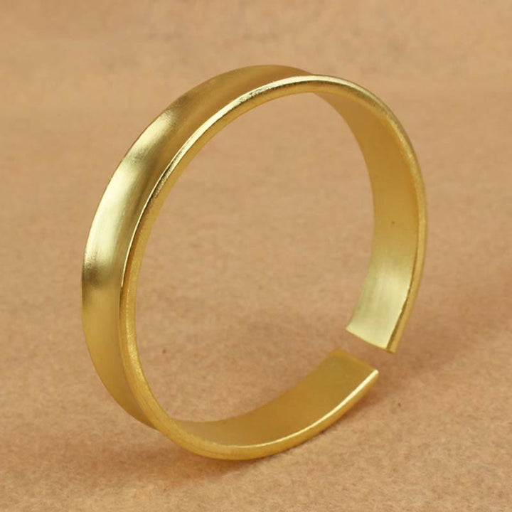 Copper Wealth Luck Cuff Bracelet Bangle - Gold - image 8