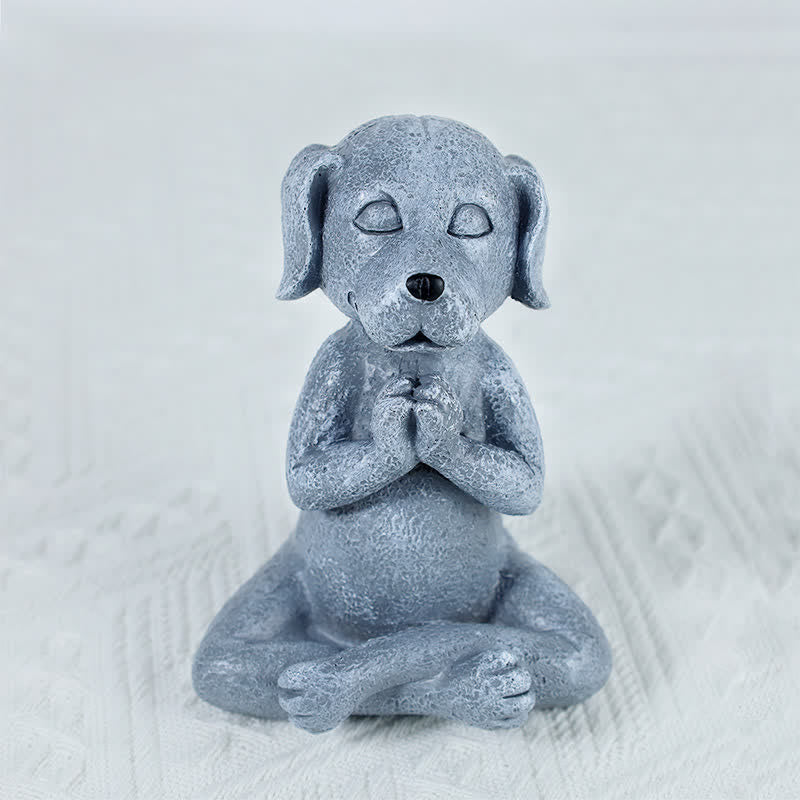 Meditating Zen Dog Cat Frog Decoration - Meditation Dog 9CMX8CMX12CM(180g) - image 0