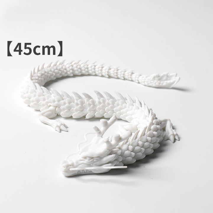 Feng Shui Dragon Luminous 3D Printed Dragon Luck Success Home Decoration - White Dragon 45cm - image 7
