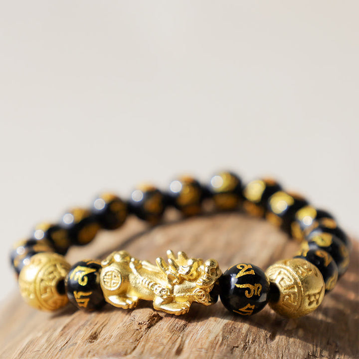Buddha Stones "Blessings of Protection to Attract Wealth" PiXiu Bracelet Includes Gift Message Card - image 4