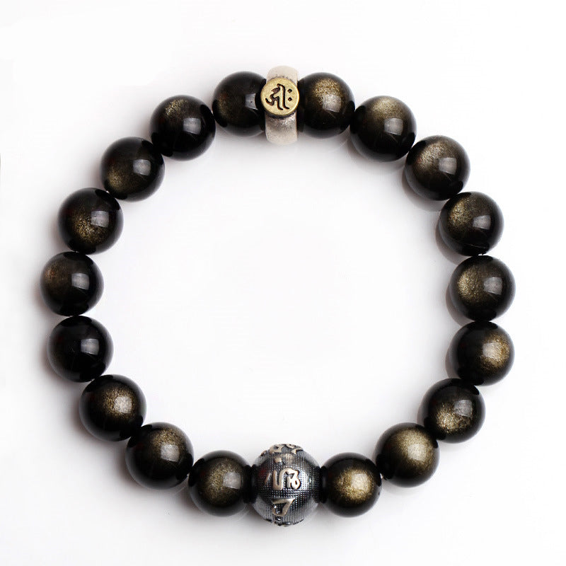 Buddha Stones Chinese Zodiac Natal Buddha Obsidian Purification Bracelet - image 7