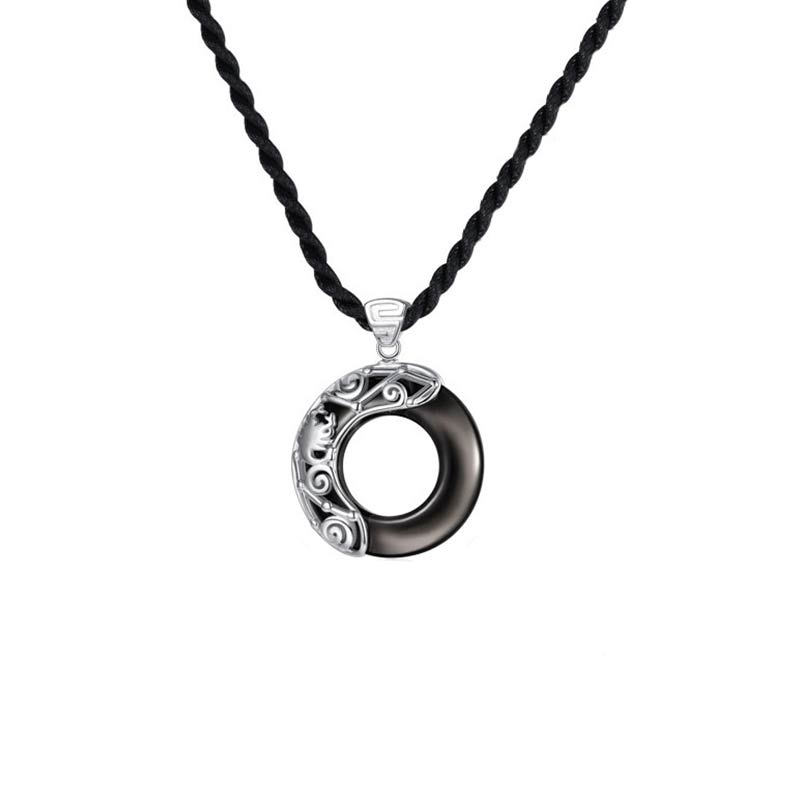 Buddha Stones 12 Constellations of the Zodiac Ice Obsidian Blessing Round Pendant Necklace - image 29