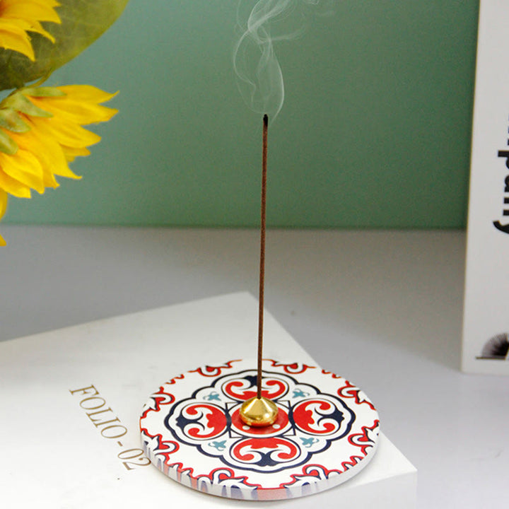 Colorful Pattern Ceramic Blessing Stick Incense Burner - image 25