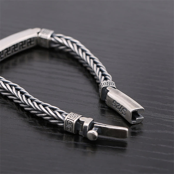 Swastika Pattern Engraved Luck Bracelet - image 4
