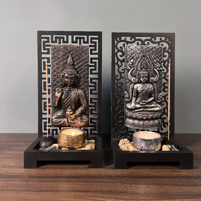 Buddha Stones Buddha Compassion Serenity Home Resin Prayer Altar Decoration - image 0