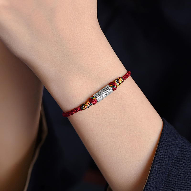 Buddha Stones Handcrafted 925 Sterling Silver Everything Goes Well Design Protection Strength Bracelet Anklet - image 15