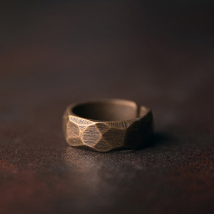 Buddha Stones Tibetan Simple Design Copper Wealth Ring - image 15