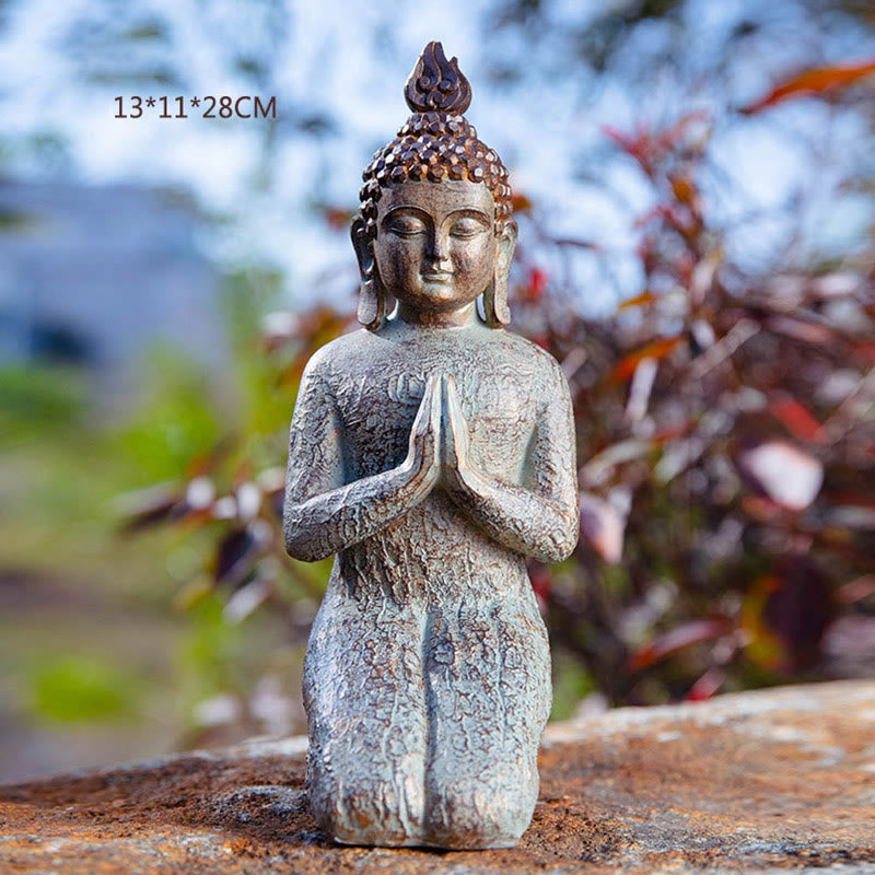 Meditating Zen Buddha Serenity Resin Statue Figurine Home Decoration - image 13