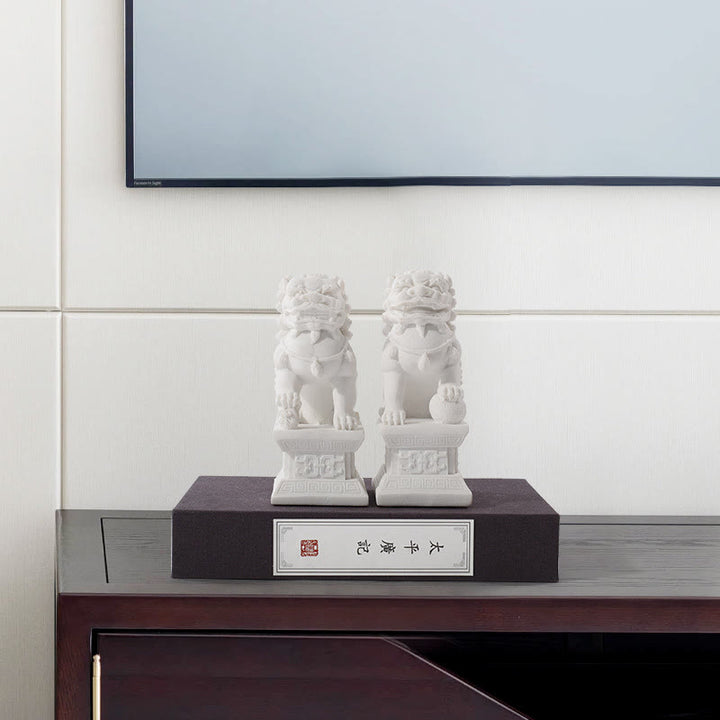 2Pcs Lion Statue Courage Strength Resin Home Office Decoration - image 5