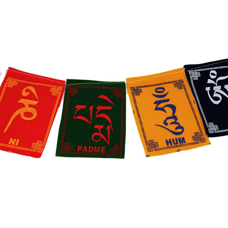 Tibetan Blessing Windhorse Om Mani Padme Hum Outdoor Car Prayer Flag Decoration - image 11
