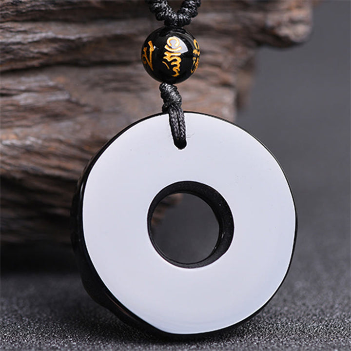 Buddha Stones Pixiu Obsidian Wealth Pendant Necklace - image 3