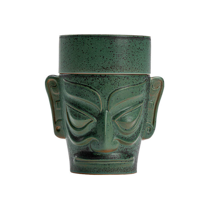 Buddha Stones Bronze Age Relics Sanxingdui Mask Three Star Mound Ceramic Healing Incense Burner