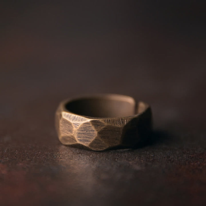 Buddha Stones Tibetan Simple Design Copper Wealth Ring - 49.6mm - 6mm - image 11