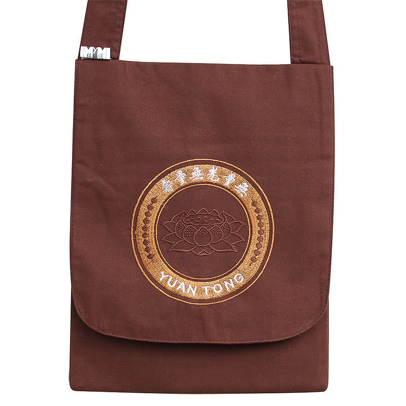 Lotus Embroidered Spiritual Mind Practice Cotton Shoulder Bag Crossbody Bag - image 4