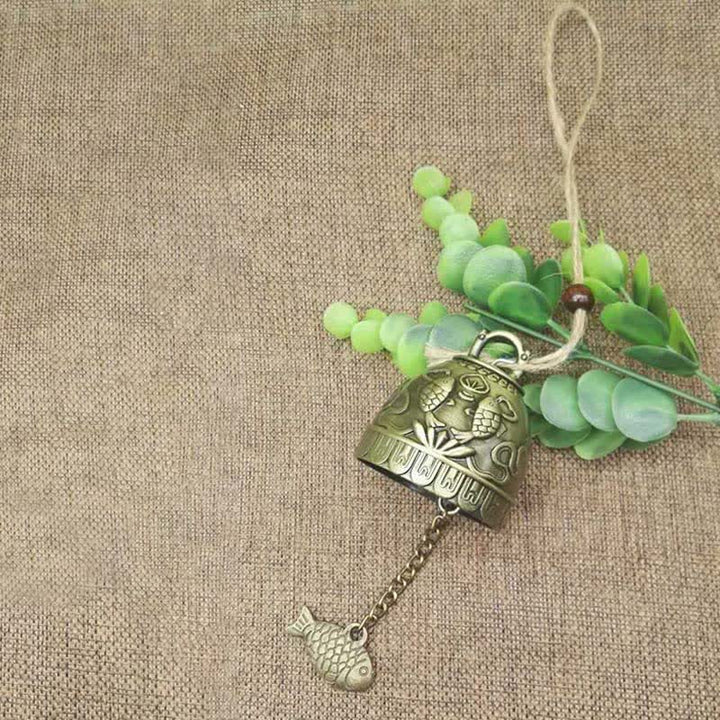 Feng Shui Buddha Koi Fish Dragon Elephant Wind Chime Bell Luck Wall Hanging Decoration - image 5