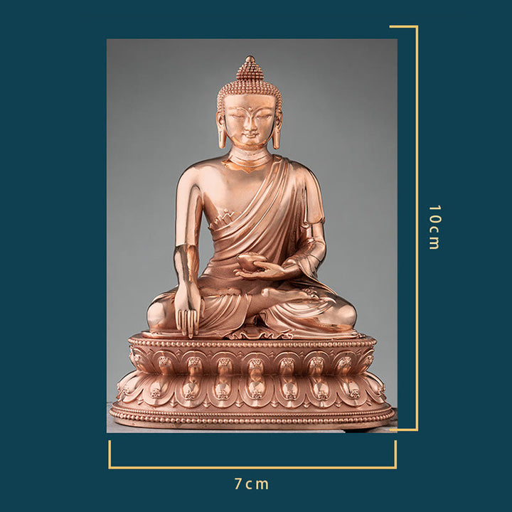 Gautama Shakyamuni Buddha Figurine Serenity Copper Statue Home Decoration - image 15
