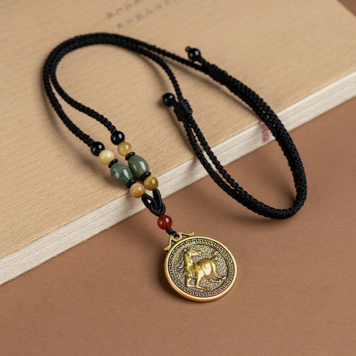 12 Chinese Zodiac Blessing Wealth Fortune Necklace Pendant - Horse - image 19