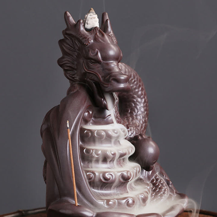 Dragon Pattern Success Ceramic Incense Burner Decoration - image 2