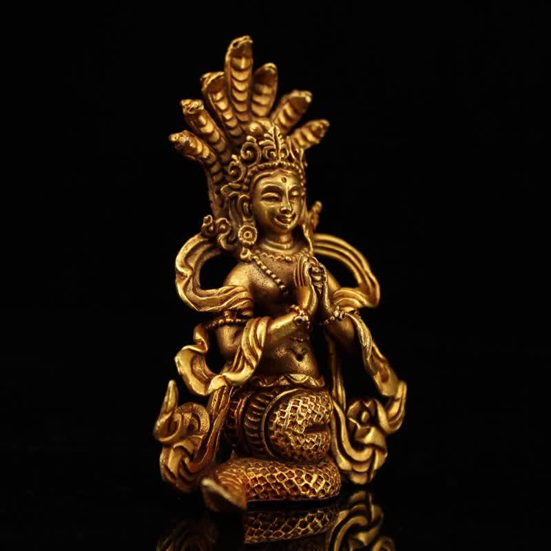 Bodhisattva Nagarjuna Protection Copper Statue Decoration - image 1