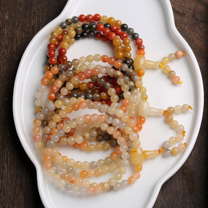 108 Beads Natural Red Agate Mala Protection Bracelet - image 2