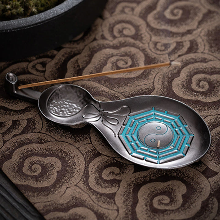 Gourd Yin Yang Bagua Copper Blessing Incense Burner Decoration - image 4