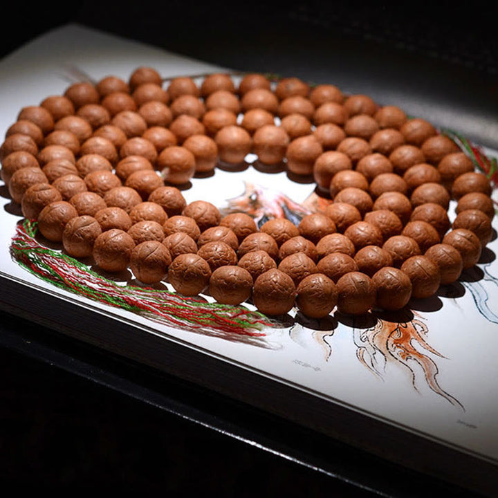 Buddha Stones 108 Mala Beads Nepal Bodhi Seed Luck Wealth Tassel Bracelet - image 4