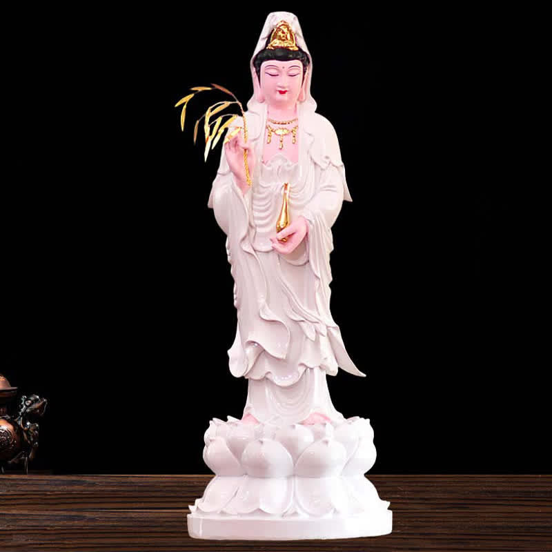 Chenrezig Bodhisattva Avalokitesvara Figurine Harmony Resin Statue Home Decoration - image 7