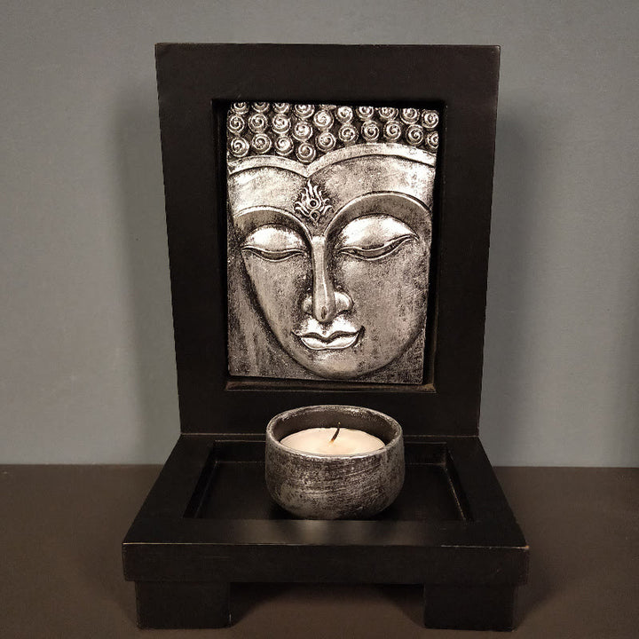 Buddha Stones Buddha Compassion Serenity Home Prayer Altar Zen Decoration - Silver Buddha - image 11