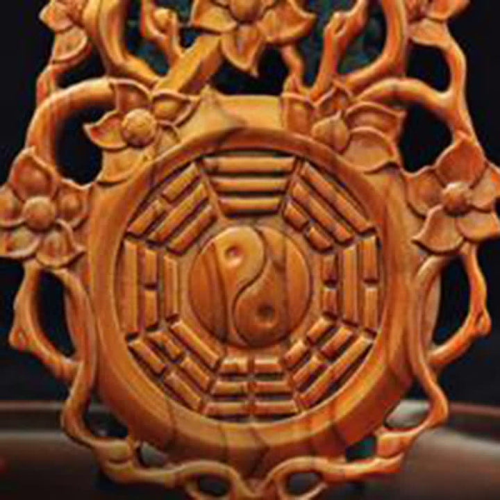 Feng Shui Bagua Map Peach Wood Chinese Knotting Balance Energy Map - image 3