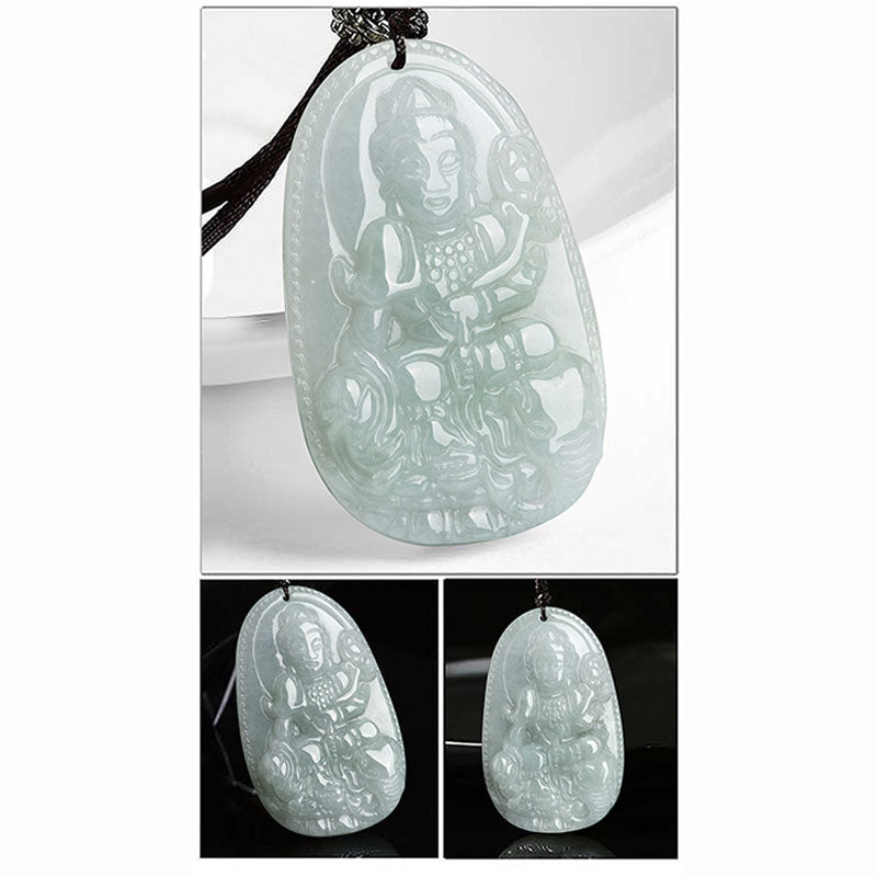Buddha Stones Chinese Zodiac Natal Buddha Jade Wealth Prosperity Necklace Pendant - image 10