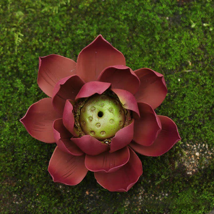 Tibetan Lotus Positive Peace Incense Burner Decoration - image 2