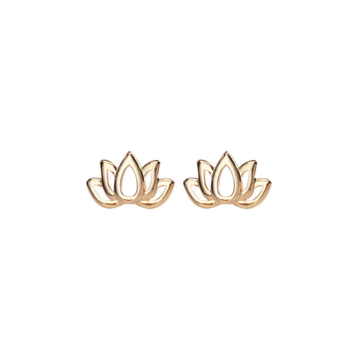 Buddha Stones 925 Sterling Silver Lotus Flower Blessing Earrings - image 7