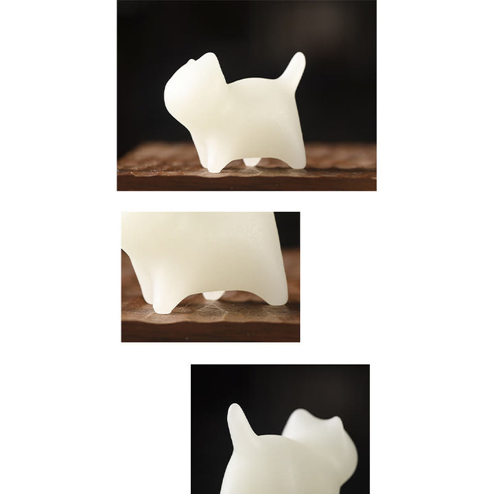 Buddha Stones 2Pcs Mini Cute Cat Glowstone Luminous Lucky Cat Energy Decoration - image 10