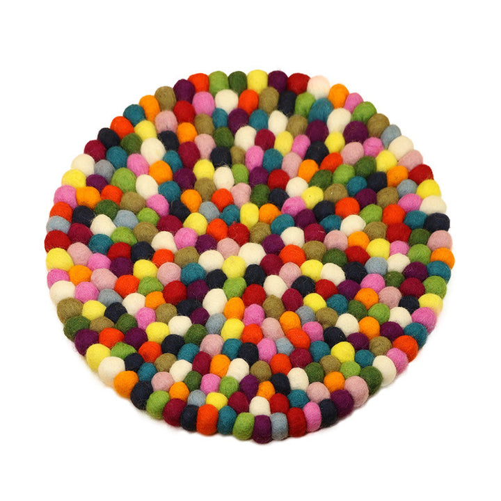 Buddha Stones Tibetan Singing Bowl Handcraft Felted Wool Cushion Decoration - image 4