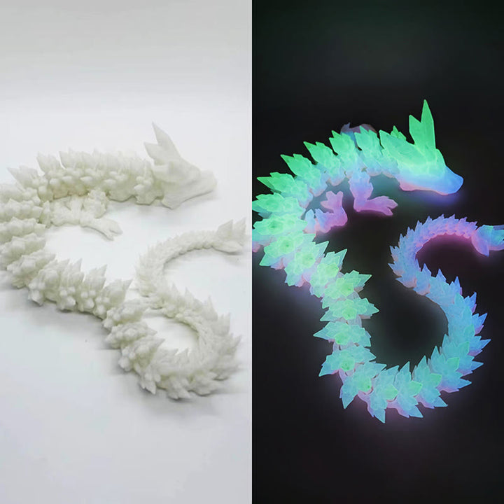 Feng Shui Dragon Luminous 3D Printed Dragon Luck Success Home Decoration - Luminous Rainbow Dragon 60cm - image 19