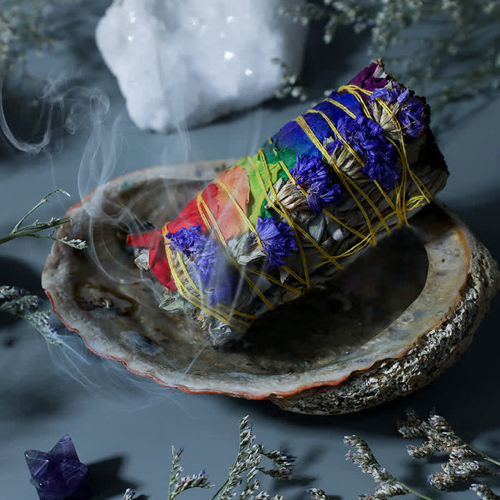 Colorful Daisy Red Rose Flowers Smudge Stick for Home Cleansing Incense Healing Meditation Smudge Sticks Rituals Set - image 3