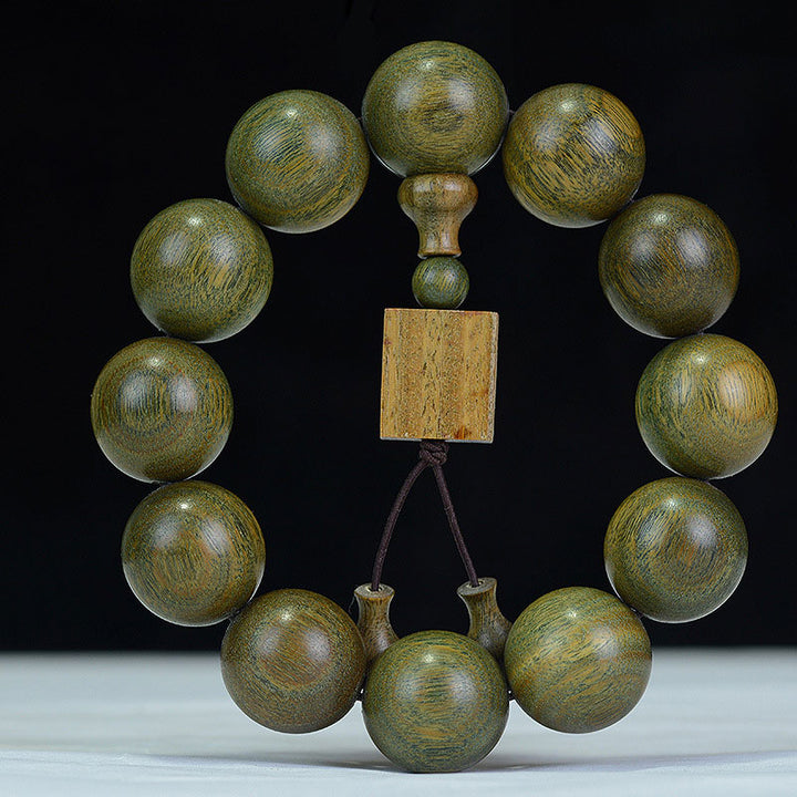 Buddha Stones Tibetan Green Sandalwood Cure Bracelet - image 3