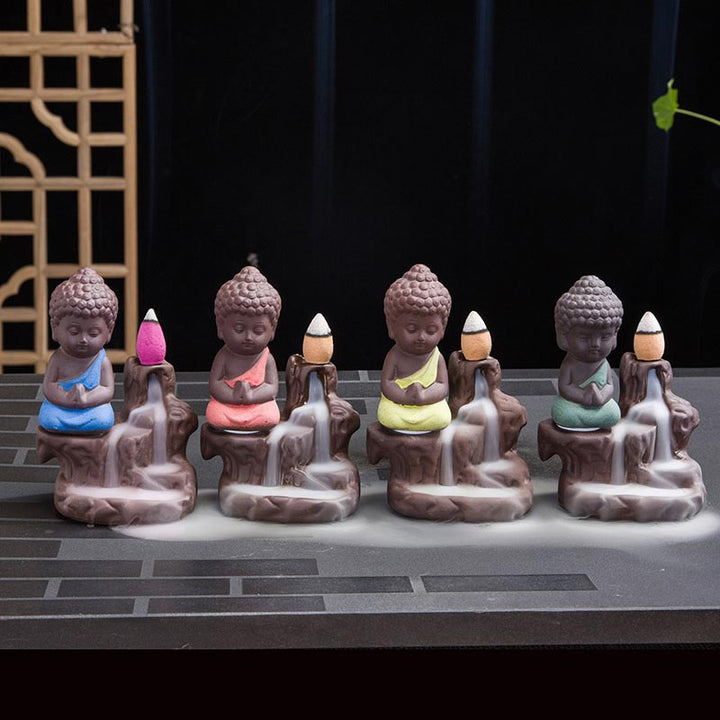Buddha Stones  Backflow Smoke Fountain Ceramic Blessing Incense Burner Decoration - image 13