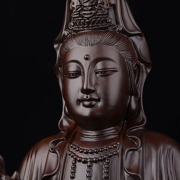 Avalokitesvara Ebony Lotus Harmony Blessing Home Decoration - image 5