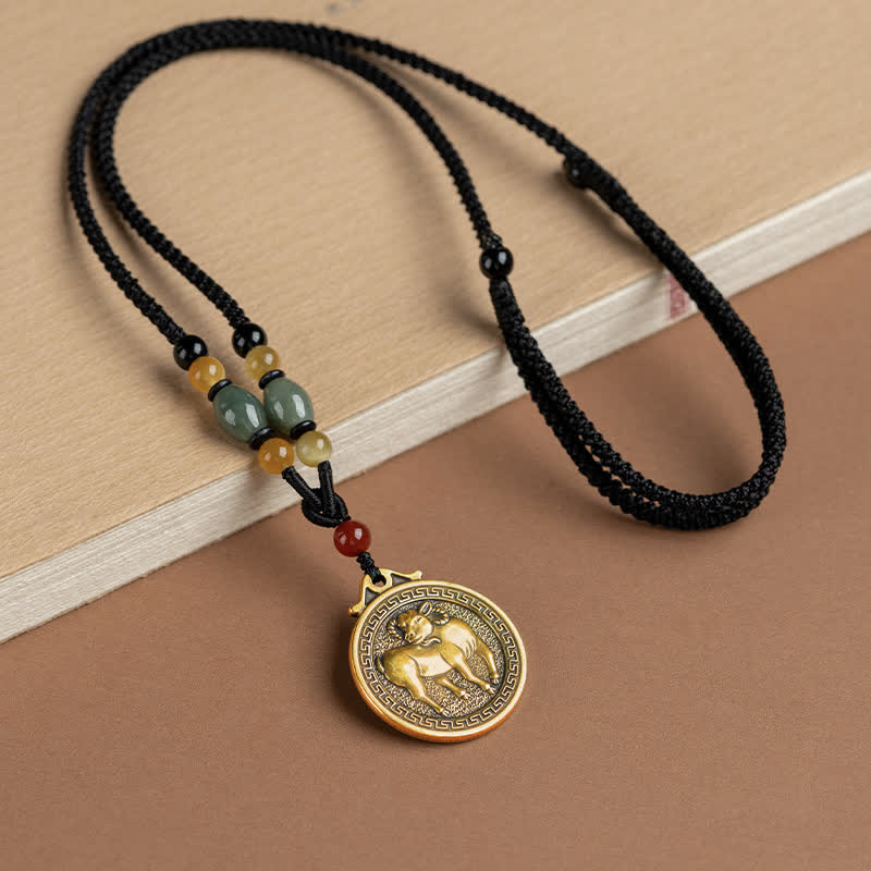 12 Chinese Zodiac Blessing Wealth Fortune Necklace Pendant - Goat - image 20