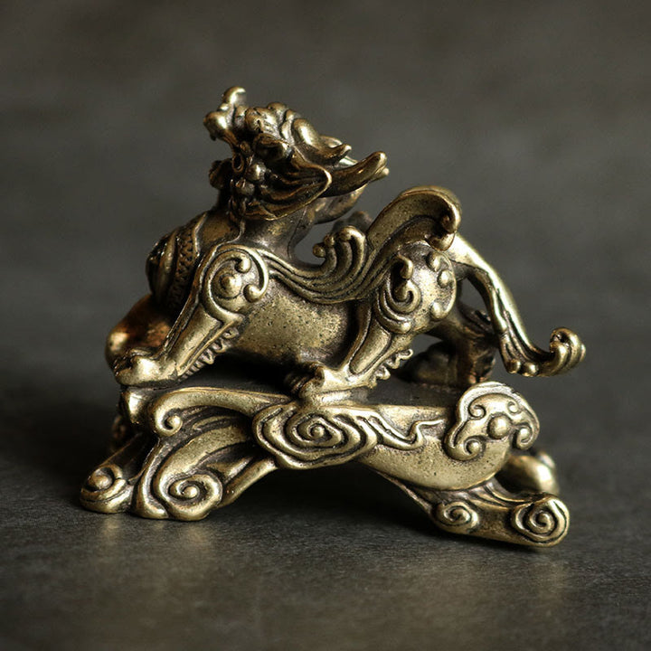 Buddha Stones Handmade FengShui PiXiu Copper Wealth Luck Decoration - image 5