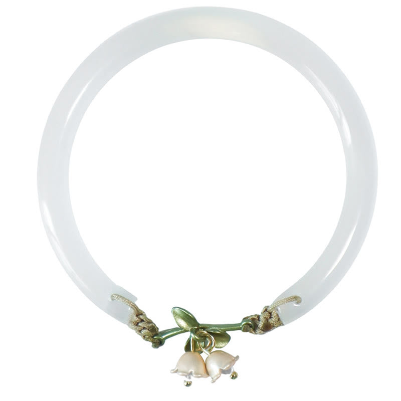 Lily of the Valley Flower Happiness Strength Bracelet Bangle - image 7