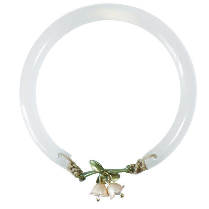 Lily of the Valley Flower Happiness Strength Bracelet Bangle - image 7