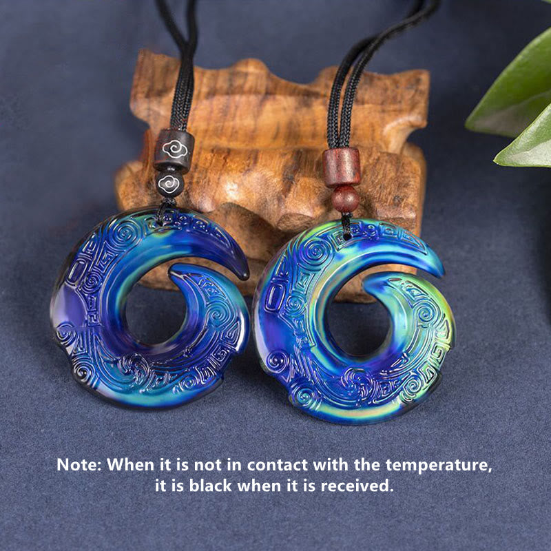 Color-Changing One's Luck Improves Design Pattern Liuli Crystal Necklace Pendant - image 1
