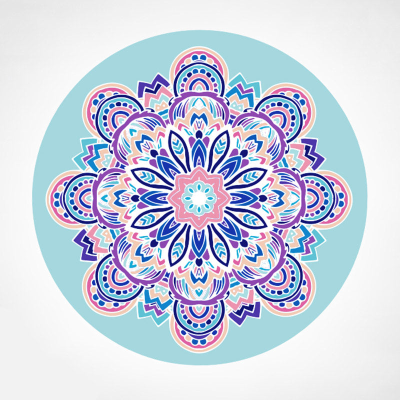 Buddha Stones Lotus Mandala Pattern Foldable Yoga Meditation Seat Mat Home Decoration - Mandala - PaleTurquoise - image 11