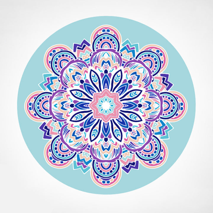 Buddha Stones Lotus Mandala Pattern Foldable Yoga Meditation Seat Mat Home Decoration - Mandala - PaleTurquoise - image 11