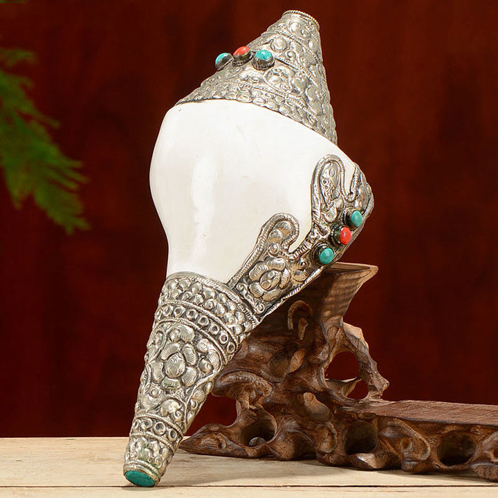 Tibetan Natural Shankha Conch Shell Seashell Wealth Lucky Home Decoration - image 12